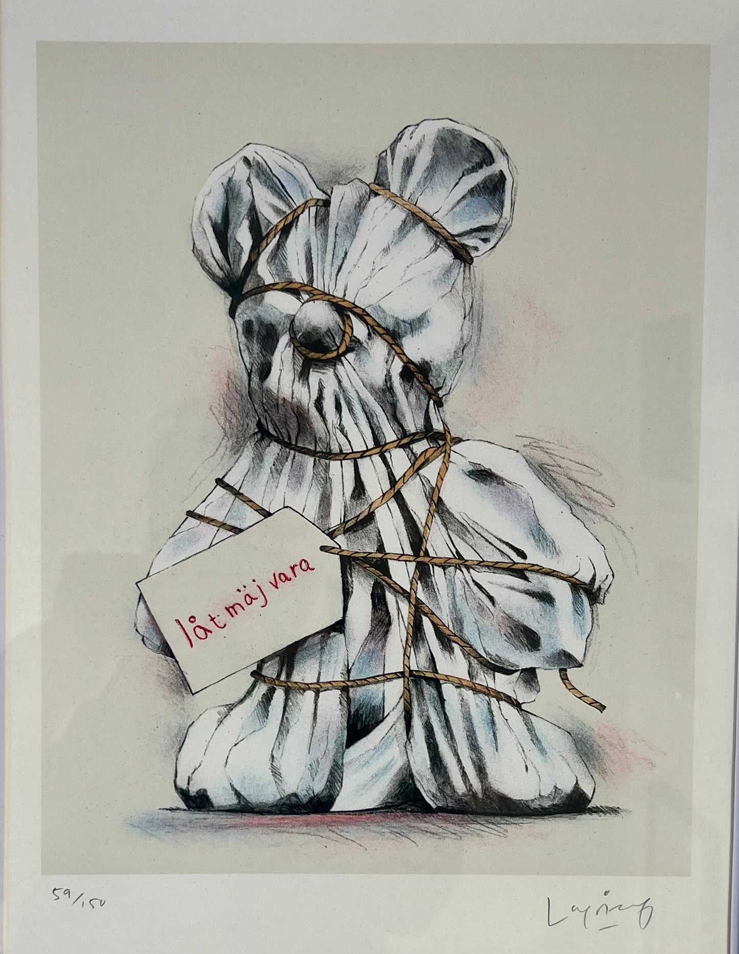 Lasse Åberg litografi